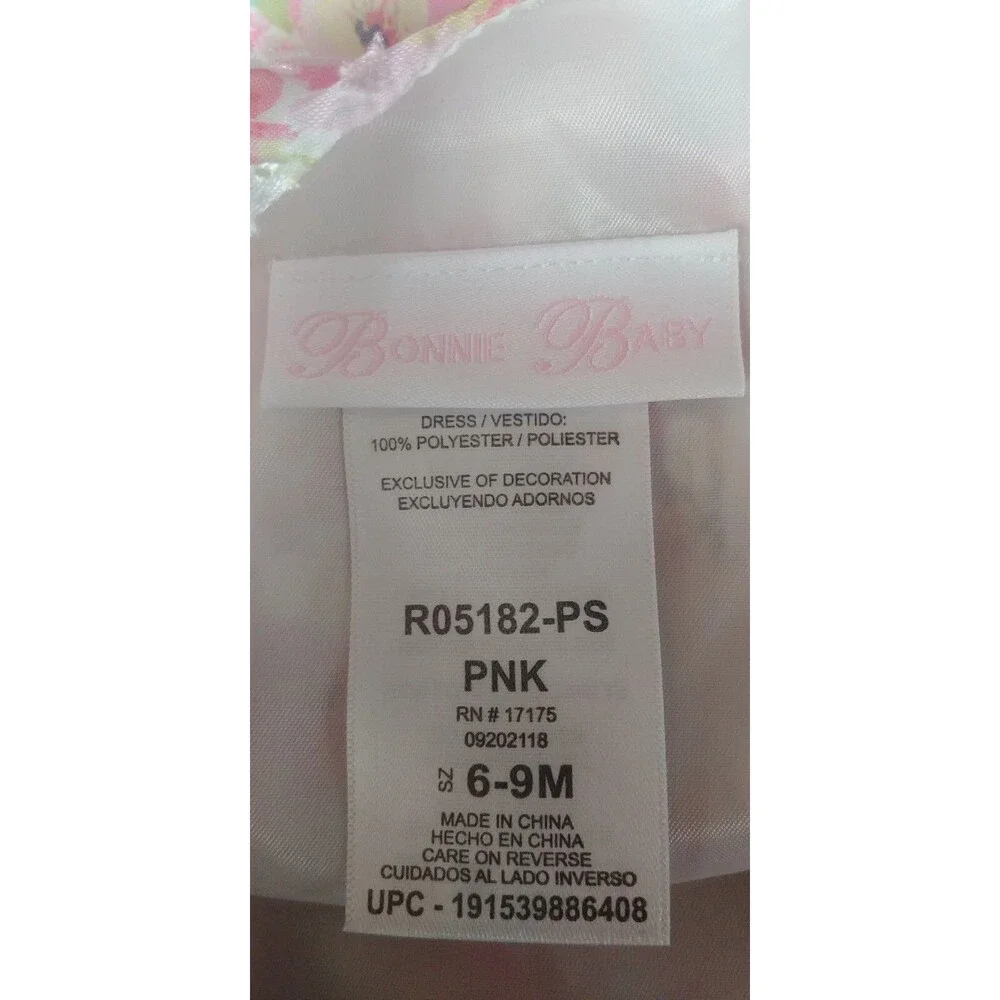 dress 6 to 9 months Bonnie Girls Baby Sleeveless Floral infant wear
